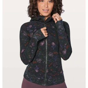 Lululemon Scuba Hoodie Sz 6 Frozen Flourish Full Zip Cotton Fleece Womens